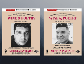 Poetas loretanos Andrés Sicchar y Kriztian Valente invitados al “Wine & Poetry Colchagua, Chile”